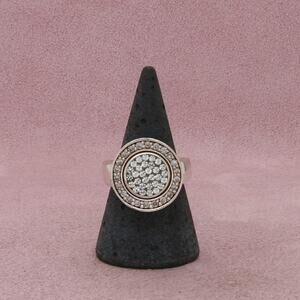 ⚡️reserved⚡️ kameleon sterling silver pave cz jewel pop ring size 9